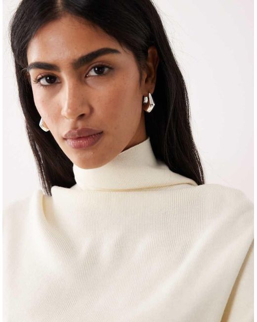 Mango Natural Wool Mix Roll Neck Jumper