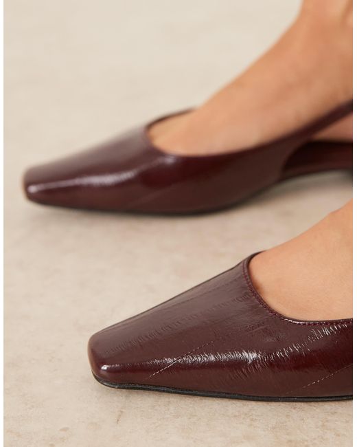 ASOS Natural Logan Slingback Ballets