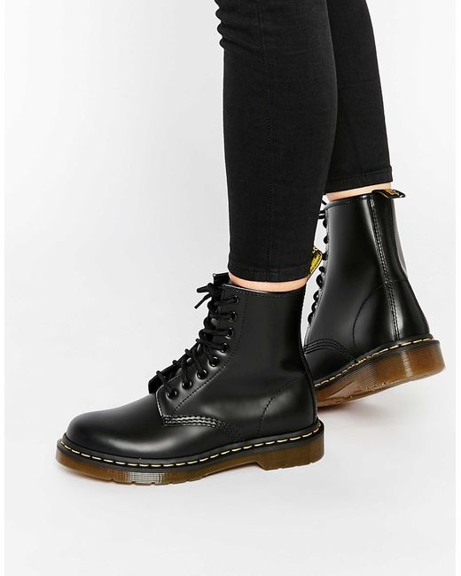 Dr. Martens Black 1460 8-eye Smooth Leather Lace Up Boots