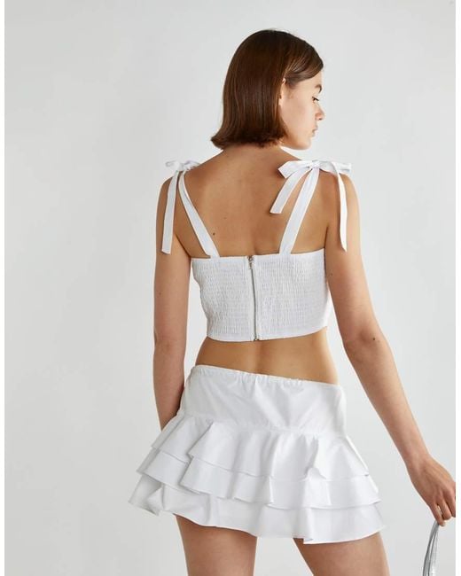 Glamorous White Low Rise Rara Mini Skirt