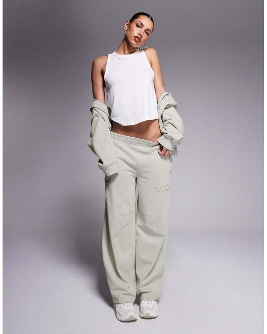 ASOS Gray Weekend Collective Heavyweight Barrel Leg Trackies