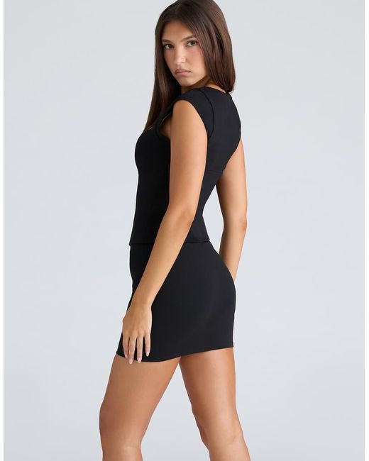 House Of Cb Black The Mini Skirt With Built-In Shorts