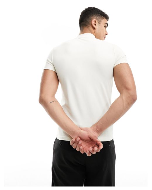 ASOS – körperbetontes t-shirt in White für Herren