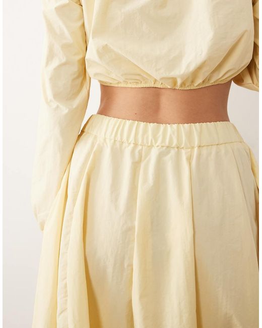 ASOS Natural Techy Volume Circle Skirt Set