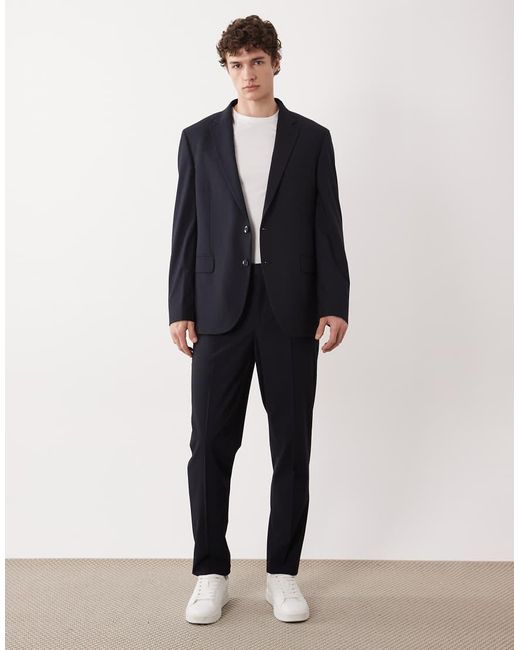 Mango Blue London Regular Fit Suit Blazer Co-ord for men