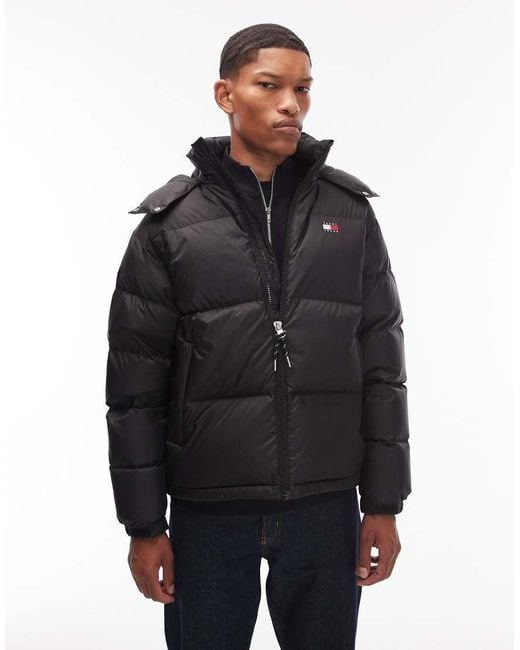 Tommy Hilfiger Black Alaska Down Puffer Jacket for men
