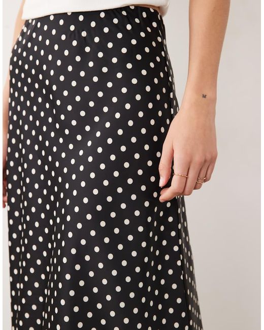 Y.A.S White Satin Midi Skirt