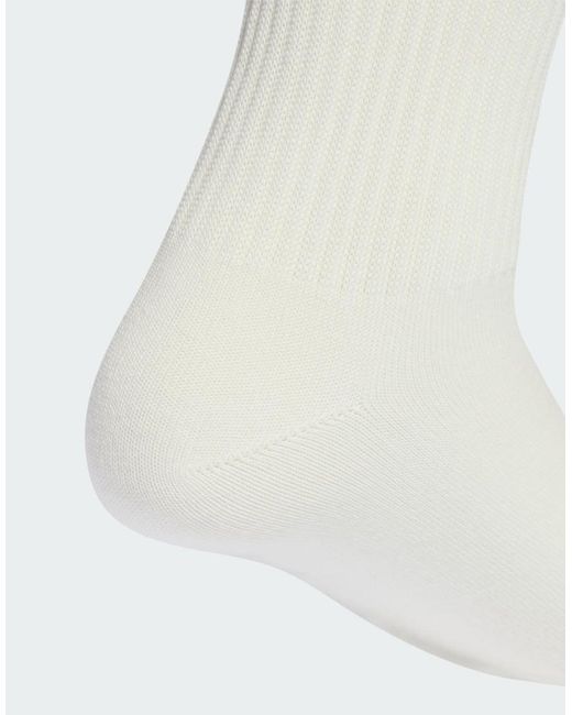 Adidas Originals White 3-Stripes High Crew Socks 3 Pairs