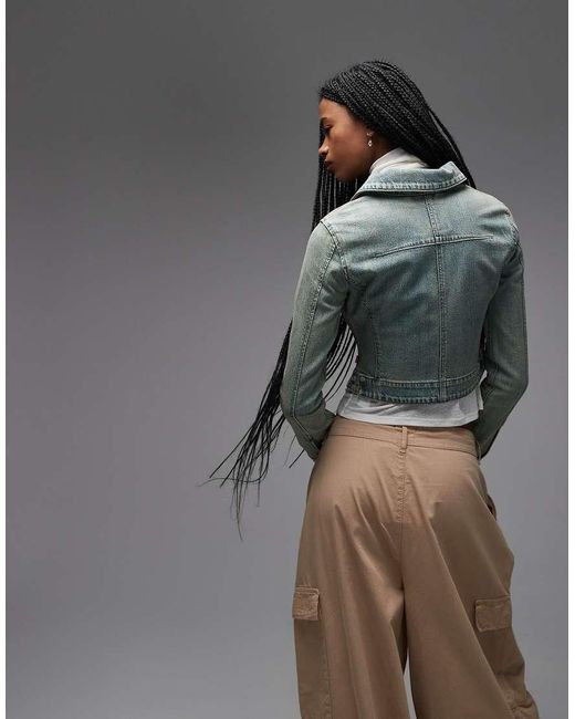 Levi's Gray Fitted Denim Trucker Jacket