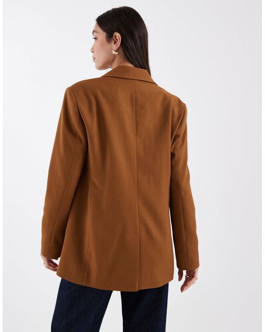 ASOS Brown Tailored Single Breasted Blazer
