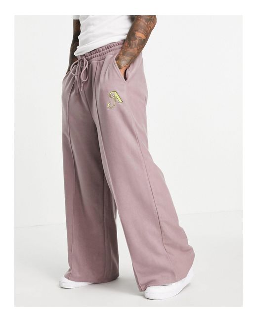 ASOS Polar Fleece Wide Leg joggers With 