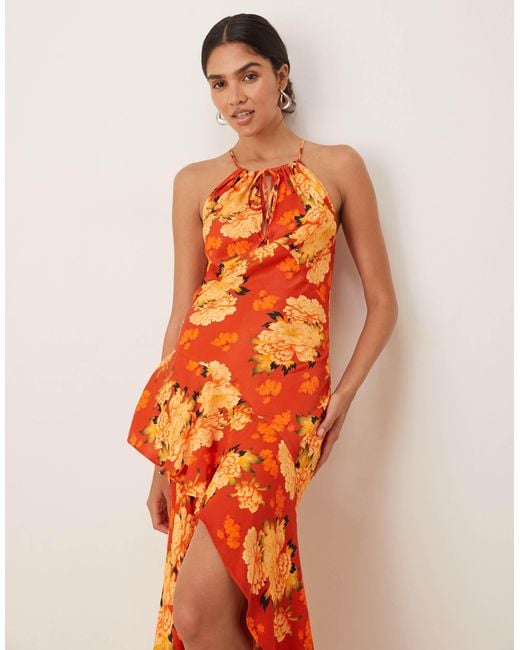 Asos Halter Neck Dress Asos Dress High Neck Halter Midi Dress Midi Dress  Asos Red Halter