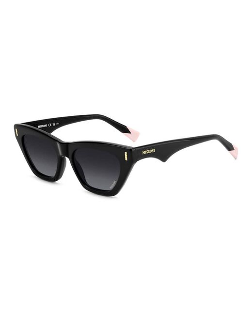 Missoni Sunglasses Black Bold Cat Eye Sunglasses With Dark Shaded Lenses