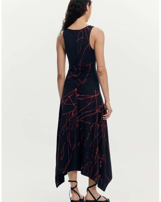 Desigual Blue Asymmetric Sleeveless Dress