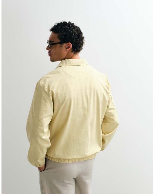 ASOS Natural Cotton Harrington Jacket for men