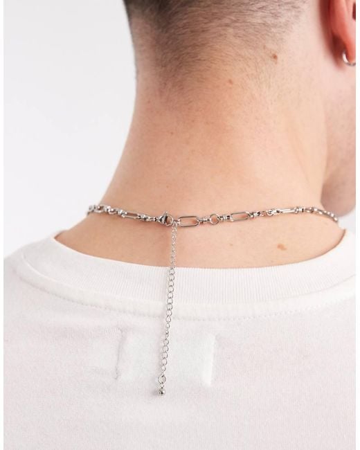 Collar De Cadena Barco Combinada De Acero Inoxidable Resistente Al Agua De -Dorado ASOS de hombre de color Black