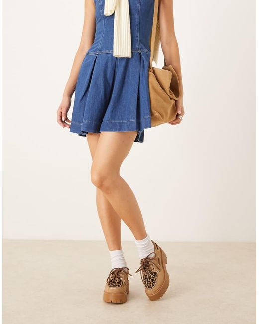 Náuticos Con 3 Pares De Ojales, Plataforma Y Estampado De Leopardo Con Acabado De Pelo Efecto Poni Stone Street De -Neutro Timberland de color Natural