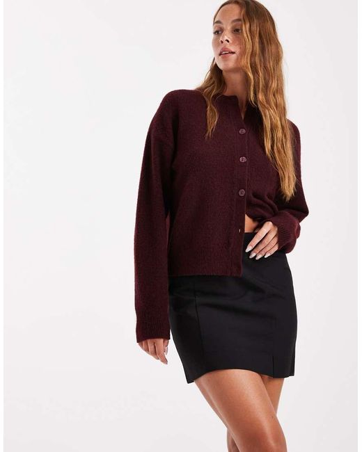 Minigonna Sartoriale Nera Con Spacco di ASOS in Black