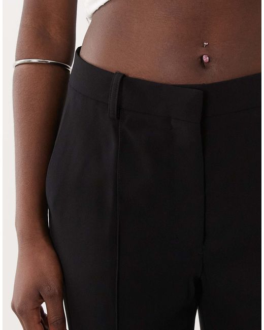 Mango White Seam Front Flared Pants