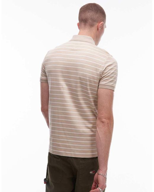 Tommy Hilfiger Gestreept Poloshirt Van Katoen Met Normale Pasvorm in het Brown voor heren