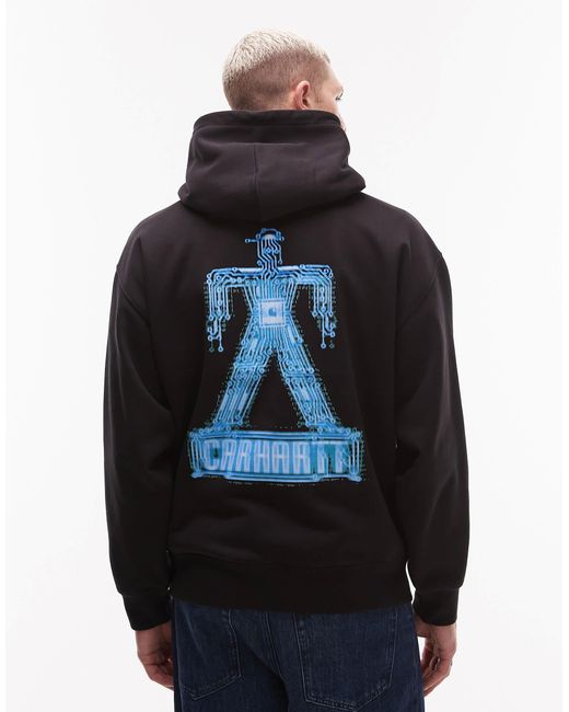 Carhartt – electric boogie – oversize-kapuzenpullover in Blue für Herren