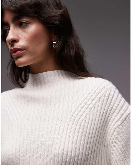 & Other Stories Gray Wool Knitted Mini Jumper Dress With Cinch Waist