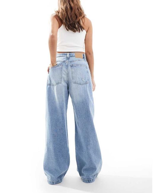 Cotton On Blue Low Rise Super baggy Jeans