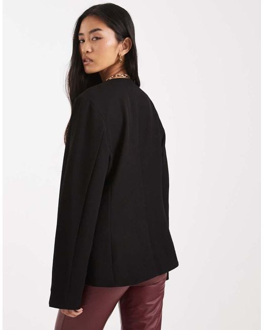 Pieces Black Structured Tailored Blazer