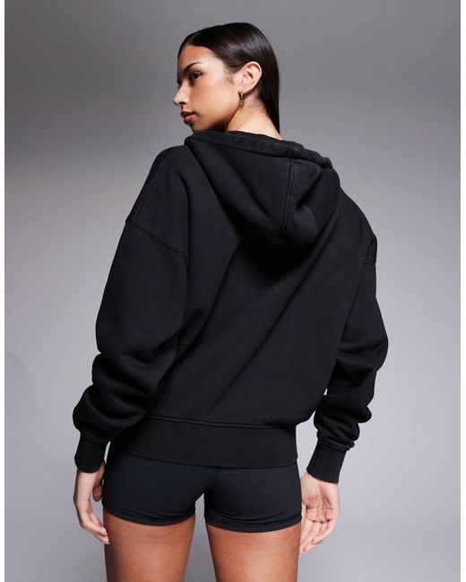 4505 Blue Icon Rest Day Heavyweight 440Gsm Cotton Zip Up Oversized Hoodie