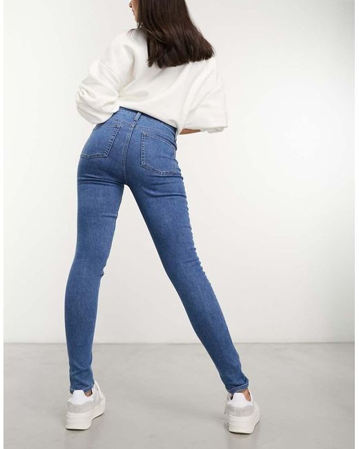 Vaqueros Pitillo De ASOS de color Blue
