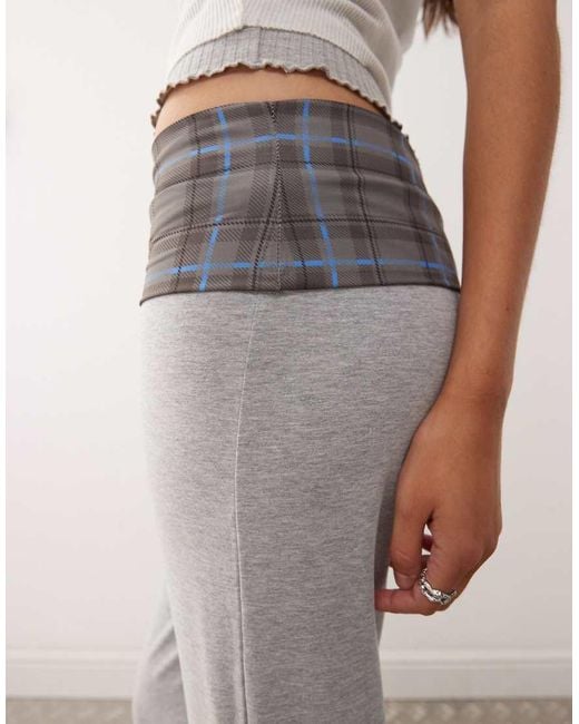 Collusion Natural Mid Rise Fold Over Yoga Pant