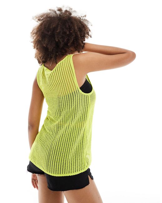 ONLY Green Sheer Knit Tank Top