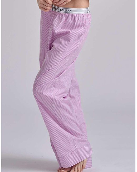 Polo Ralph Lauren Purple Separate Sleep Pant With Elastic Logo