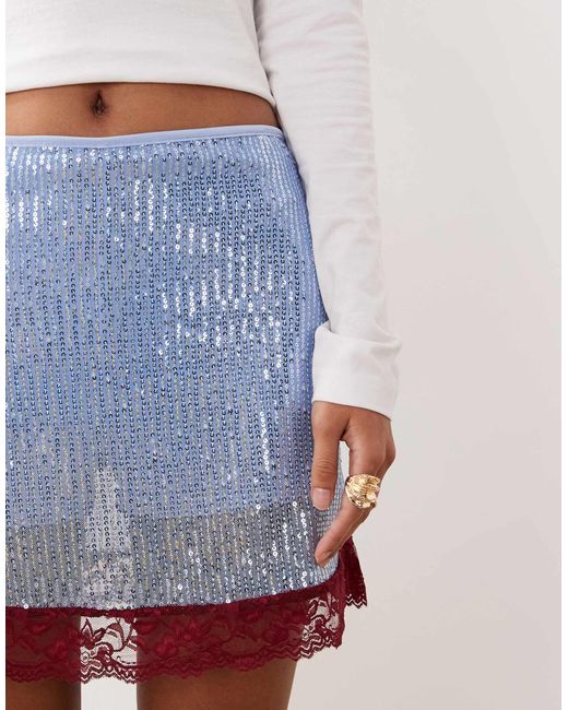 ASOS White – kurzer pailletten-skort