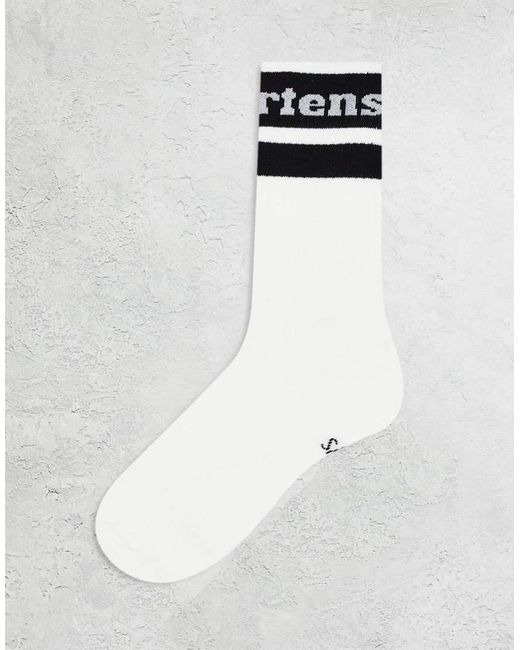 Dr. Martens White Unisex Athletic Logo Socks