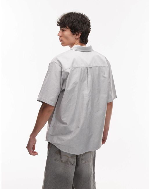 Carhartt – braxton – kurzärmliges hemd in Gray für Herren