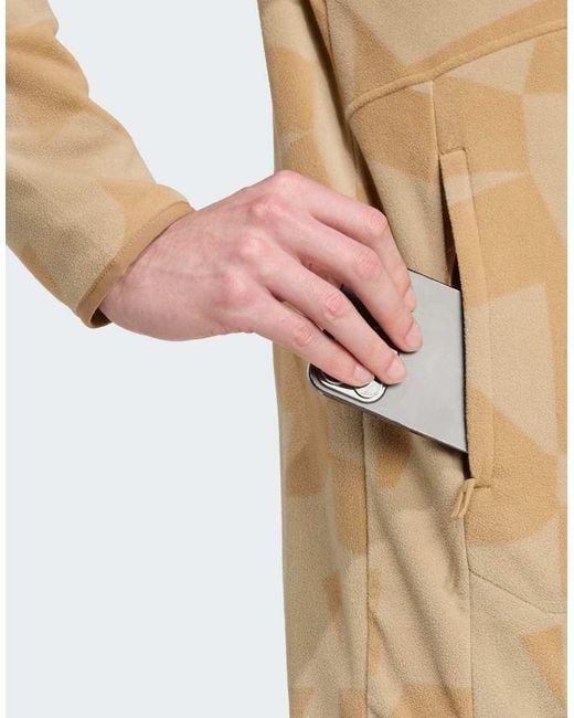 Adidas Originals Blue Terrex Multi Printed Full-Zip Fleece Jacket for men