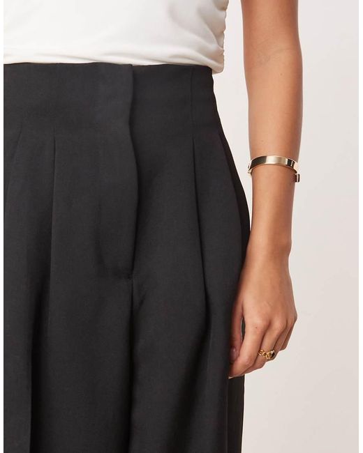 Miss Selfridge Black Tailored Barrel Leg Trouser