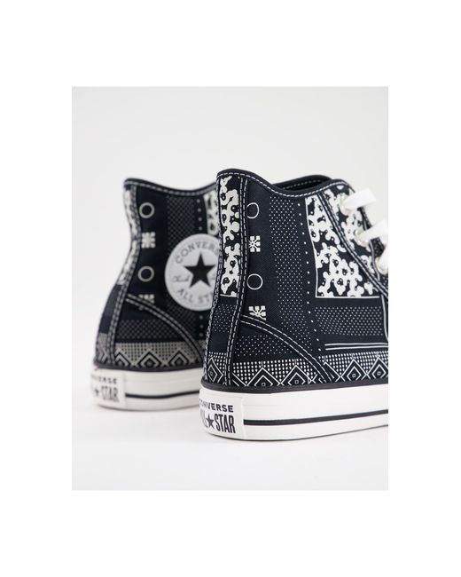 Chuck Taylor All Star Hi - Baskets montantes à motif bandana ... Chuck Taylor All Star Hi - Baskets montantes à motif bandana ...