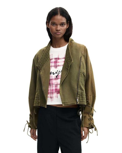 Desigual Green Asymmetric Jacket