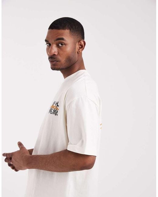 ASOS White Oversized T-shirt With Text Graphic for men