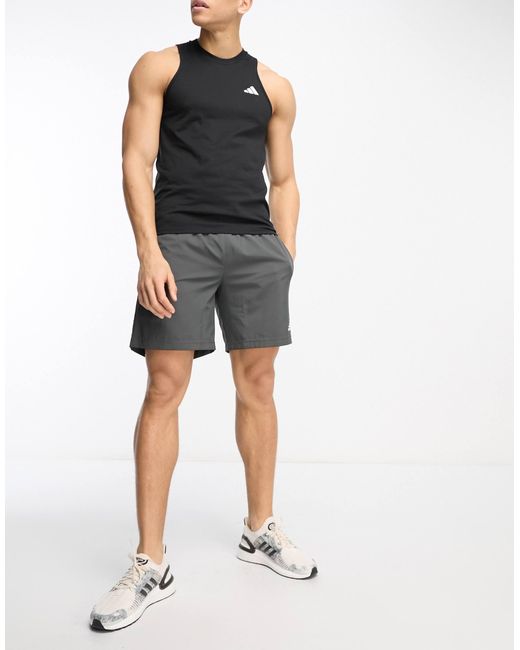 Adidas Originals Blue Adidas Training Essential Logo Vest for men