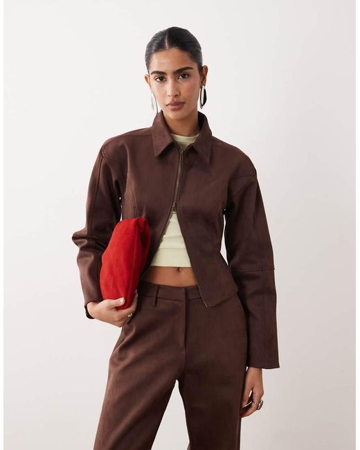 Soho Wardrobe Red Oversized Bomber Jacket
