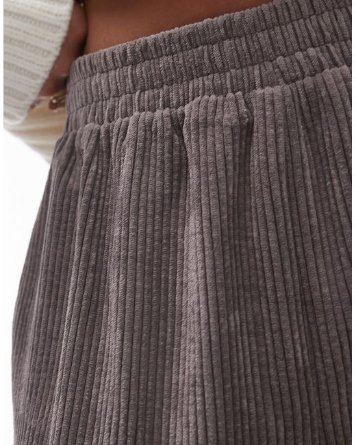 TOPSHOP Gray Cord Trackies