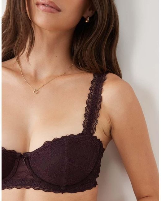 ASOS Natural Fuller Bust Lucinda Lace Underwired Balcony Bra