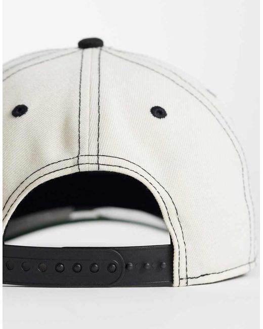 KTZ White La Lakers E Frame Script Logo Contrast Peak Cap