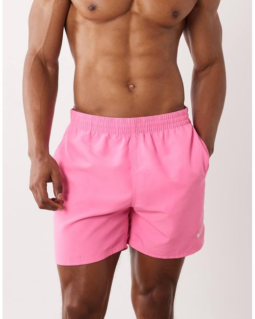 Nike Pink Nike 5 Inch Volley Swim Shorts for men