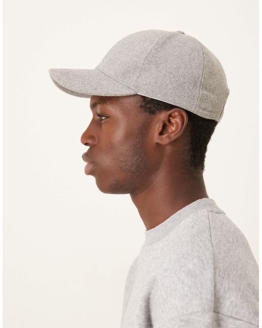 ASOS Gray Felt Baseball Cap for men