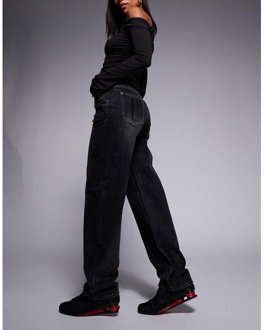 ICECREAM Black Distressed Running Dog Jeans