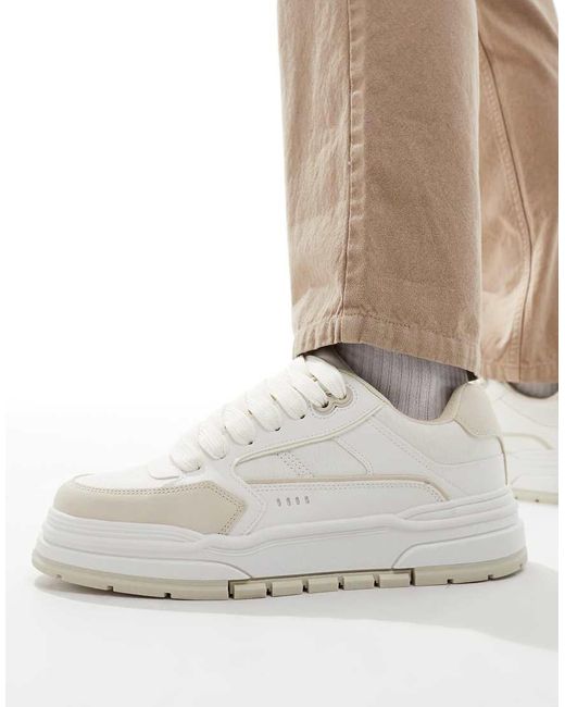 Bershka White Tonal Trainer for men
